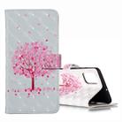 For Galaxy A51 3D Pattern Magnetic Suction Horizontal Flip Leather Case with Holder & Card Slots & Wallet & Photo Holder(Pink Tree) - 1