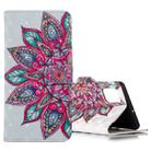 For Galaxy A51 3D Pattern Magnetic Suction Horizontal Flip Leather Case with Holder & Card Slots & Wallet & Photo Holder(Half-flower) - 1