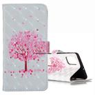 For Galaxy A71 3D Pattern Magnetic Suction Horizontal Flip Leather Case with Holder & Card Slots & Wallet & Photo Holder(Pink Tree) - 1