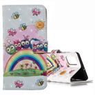 For Galaxy A71 3D Pattern Magnetic Suction Horizontal Flip Leather Case with Holder & Card Slots & Wallet & Photo Holder(Rainbow Cat Family) - 1