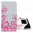 For Galaxy S20 Ultra 3D Pattern Magnetic Suction Horizontal Flip Leather Case with Holder & Card Slots & Wallet & Photo Holder(Cherry Blossoms) - 1