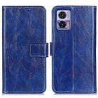 For Motorola Edge 30 Lite / Edge 30 Neo Retro Crazy Horse Texture Leather Phone Case(Blue) - 1