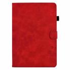 For iPad 10.2 / Air 10.5 2019 Embossed Smile Flip Tablet Leather Smart Case(Red) - 2