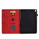 For iPad 10.2 / Air 10.5 2019 Embossed Smile Flip Tablet Leather Smart Case(Red) - 4