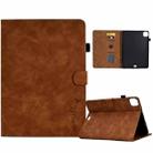 For iPad Air 2022 / 2020 10.9 Embossed Smile Flip Tablet Leather Smart Case(Brown) - 1