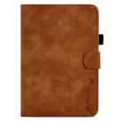 For iPad mini 6 Embossed Smile Flip Tablet Leather Smart Case(Brown) - 2