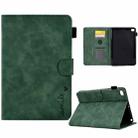 For iPad mini 5/4/3/2/1 Embossed Smile Flip Tablet Leather Smart Case(Green) - 1
