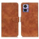 For Motorola Edge 30 Lite / Edge 30 Neo KHAZNEH Retro Texture Leather Phone Case(Brown) - 1