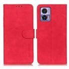 For Motorola Edge 30 Lite / Edge 30 Neo KHAZNEH Retro Texture Leather Phone Case(Red) - 1