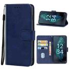 For Sharp Aquos Sense7/SH-V48 Leather Phone Case(Blue) - 1