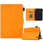 For Amazon Kindle Fire 7 2022 Embossed Smile Flip Tablet Leather Case(Khaki) - 1