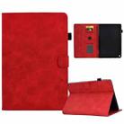 For Amazon Kindle Fire HD 10 2021 Embossed Smile Flip Tablet Leather Case(Red) - 1