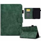 For Amazon Kindle Paperwhite 5 Embossed Smile Flip Tablet Leather Case(Green) - 1