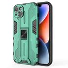 For iPhone 14 Plus Supersonic PC + TPU Holder Phone Case(Green) - 1