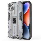For iPhone 14 Plus Supersonic PC + TPU Holder Phone Case(Grey) - 1