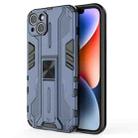 For iPhone 14 Plus Supersonic PC + TPU Holder Phone Case(Blue) - 1