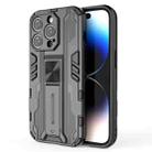 For iPhone 14 Pro Supersonic PC + TPU Holder Phone Case(Black) - 1