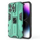 For iPhone 14 Pro Max Supersonic PC + TPU Holder Phone Case(Green) - 1