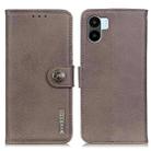 For Xiaomi Redmi A1 KHAZNEH Cowhide Texture Leather Phone Case(Khaki) - 1