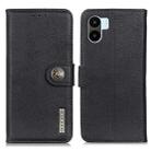 For Xiaomi Redmi A1 KHAZNEH Cowhide Texture Leather Phone Case(Black) - 1