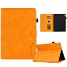 For Lenovo Tab M10 Embossed Smile Flip Tablet Leather Case(Khaki) - 1