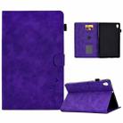 For Lenovo Tab M10 HD Gen 2 Embossed Smile Flip Tablet Leather Case(Purple) - 1