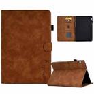 For Huawei MediaPad T5 Embossed Smile Flip Tablet Leather Case(Brown) - 1