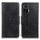 For Motorola Edge 30 Neo Mirren Crazy Horse Texture Leather Phone Case(Black) - 1