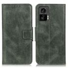 For Motorola Edge 30 Neo Mirren Crazy Horse Texture Leather Phone Case(Dark Green) - 1