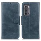 For Motorola Edge 2022 Mirren Crazy Horse Texture Leather Phone Case(Blue) - 1