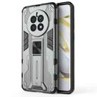 For Huawei Mate 50 Supersonic Holder PC Soft TPU Phone Case(Grey) - 1