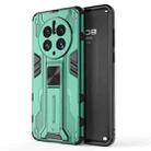 For Huawei Mate 50 Pro Supersonic Holder PC Soft TPU Phone Case(Green) - 1