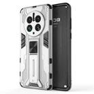 For Huawei Mate 50 Pro Supersonic Holder PC Soft TPU Phone Case(White) - 1