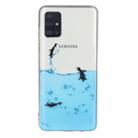 For Galaxy A51 Transparent TPU Mobile Phone Protective Case(Penguin) - 1