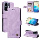 For vivo Y77 5G Skin Feel Life Tree Metal Button Leather Phone Case(Purple) - 1