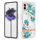 For Nothing Phone 1 Flowers and Plants Series IMD TPU Phone Case(Blue Rose) - 1