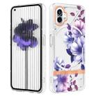 For Nothing Phone 1 Flowers and Plants Series IMD TPU Phone Case(Purple Begonia) - 1