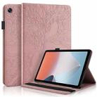 For OPPO Pad Air Life Tree Series Horizontal Flip Leather Tablet Case(Rose Gold) - 1