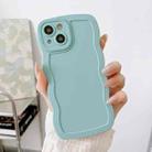 For iPhone 13 Wave Edge Silicone Phone Case(Blue) - 1