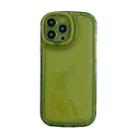 For iPhone 13 Pro Max Lens Invisible Bracket TPU Phone Case(Green) - 1