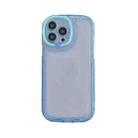 For iPhone 13 Pro Max Lens Invisible Bracket TPU Phone Case(Blue) - 1