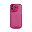 For iPhone 13 Lens Invisible Bracket TPU Phone Case(Rose Red) - 1