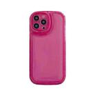 For iPhone 12 Pro Lens Invisible Bracket TPU Phone Case(Rose Red) - 1