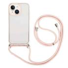 For iPhone 14 3 In 1 PC + TPU Transparent Phone Case(Light Pink) - 1