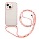 For iPhone 14 Plus 3 In 1 PC + TPU Transparent Phone Case(Sakura Powder) - 1