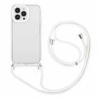 For iPhone 14 Pro 3 In 1 PC + TPU Transparent Phone Case(White) - 1