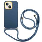 For iPhone 14 3 In 1 PC + TPU Solid Color Phone Case(Blue) - 1