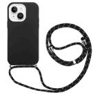 For iPhone 14 3 In 1 PC + TPU Solid Color Phone Case(Black) - 1