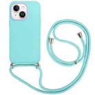For iPhone 14 Plus 3 In 1 PC + TPU Solid Color Phone Case(Mint Green) - 1