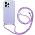 For iPhone 14 Pro 3 In 1 PC + TPU Solid Color Phone Case(Purple) - 1